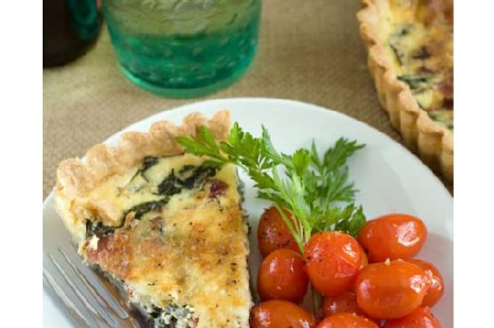 Bacon and Arugula Quiche