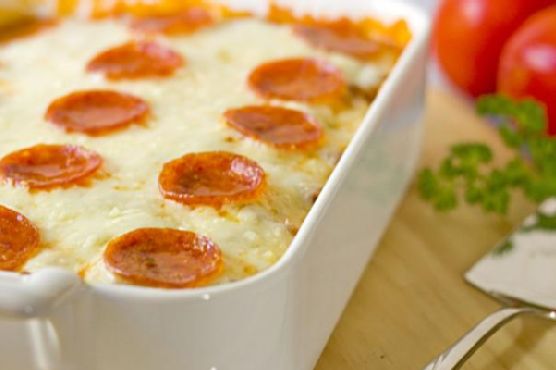 Easy Cheesy Pizza Casserole