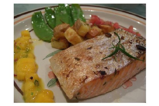 Grilled Salmon With Mango Salsa