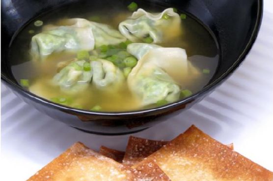 Spinach Soup With Wontons