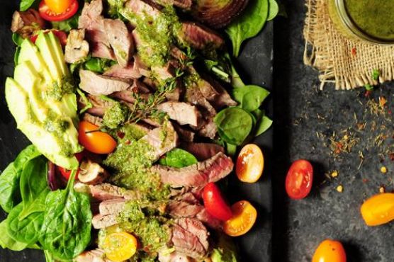 Steak Salad with Chimichurri Sauce